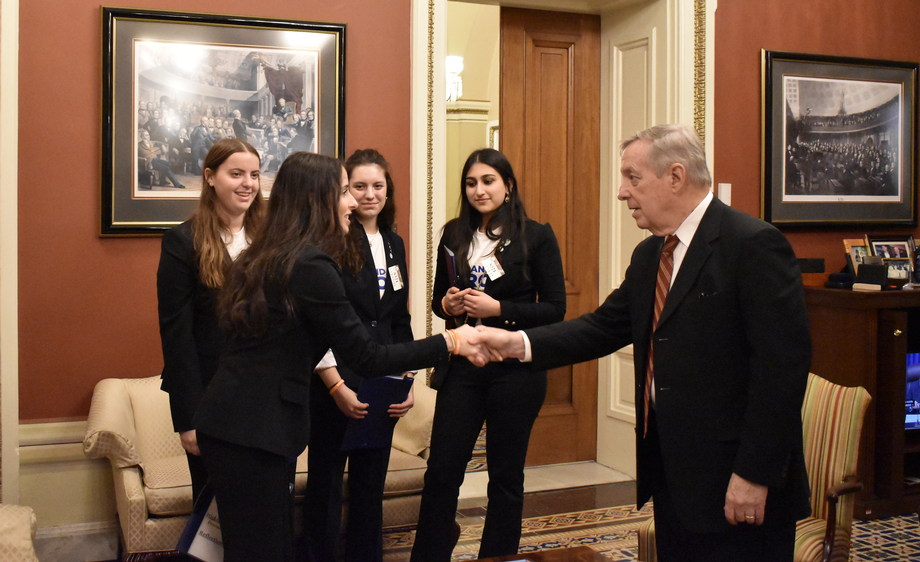 DURBIN TALKS GUN VIOLENCE PREVENTION WITH HIGHLAND PARK STUDENTS